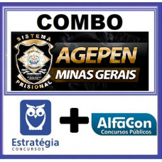 COMBO AGEPEN MG PÓS EDITAL - AGENTE PENITENCIÁRIO (POLÍCIA PENAL) 2021 - ESTRATÉGIA + ALFACON - PÓS EDITAL