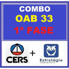 COMBO - OAB 1ª FASE XXXIII (33)  -  ESTRATÉGIA + CERS 8 em 1 ( CURSOS PARA O XXXIII EXAME DE ORDEM - 2021)