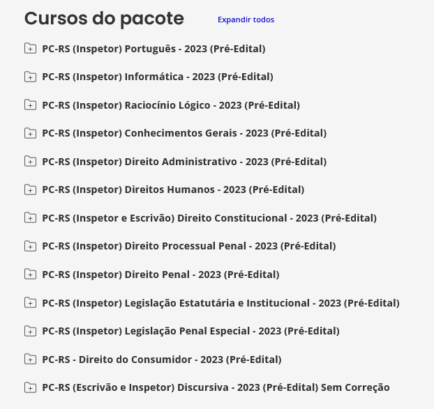 IGP RS – Papiloscopista – Polícia Científica do Rio Grande do Sul [2023] ES  - Rateio de Concursos - Rateio para Concursos