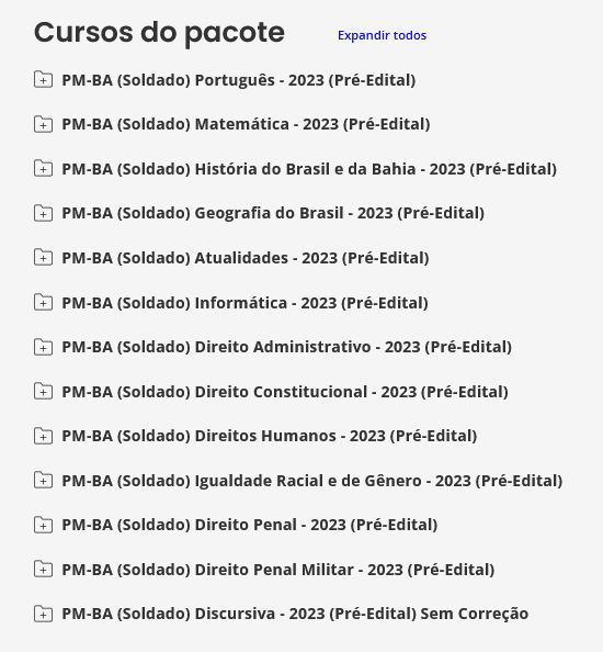 Concurso PM BA Soldado - História 